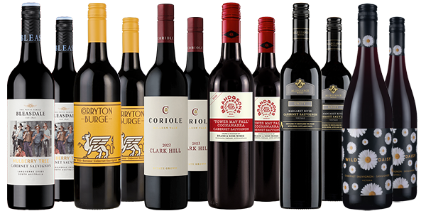 EOFY Half Price Red Varietals: Premium Cabernet & Blends Doz