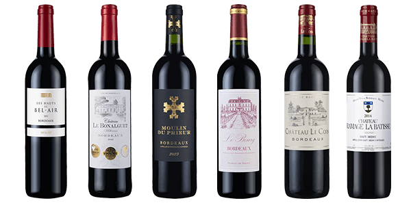 Bordeaux Reds Six