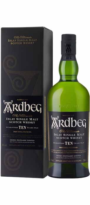 Ardbeg 10-year-old Single Malt Scotch Whisky (70cl in gift box) NV